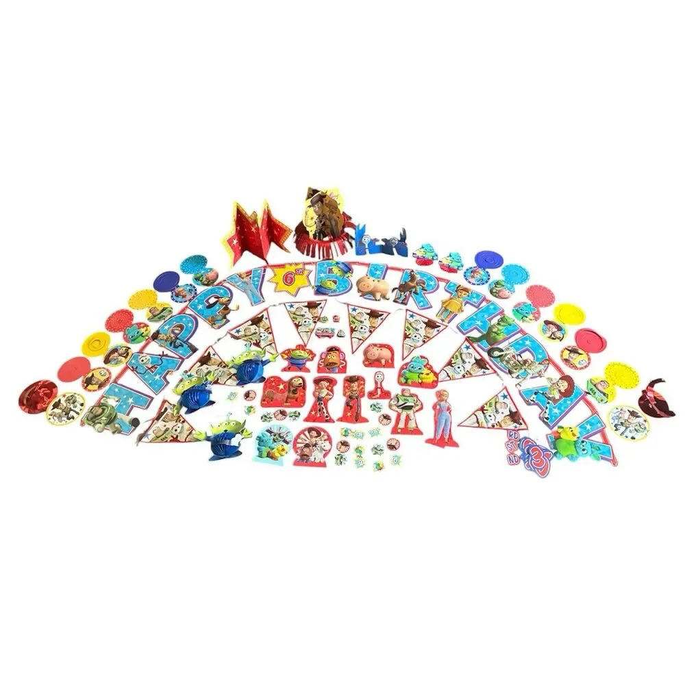 Toy Story 4 Birthday Party Decorations Lot of 60+ Disney Pixar Woody Buz Forky